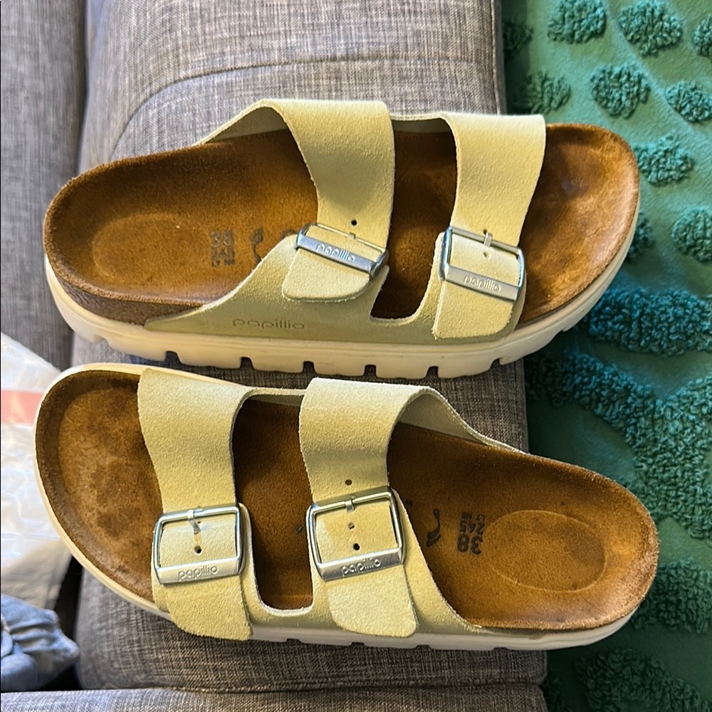 Birkenstock Papillo Light Green Sandals with Adjustable Straps